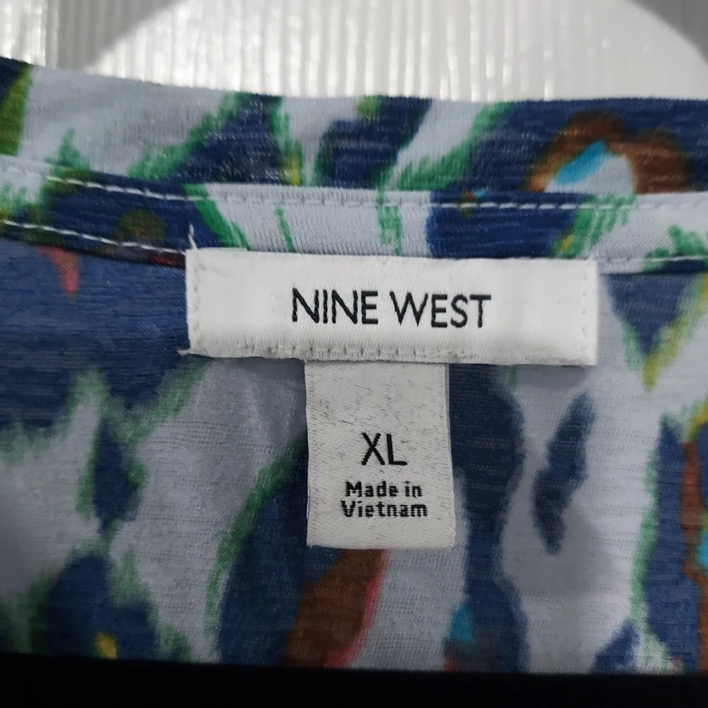 Nine West Multicolored Leopard Print Twist Front … - image 2